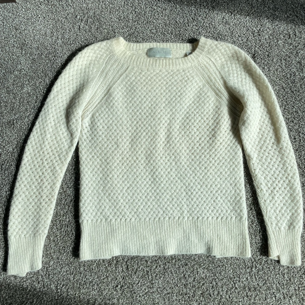 ALC cream mohair and alpaca sweater